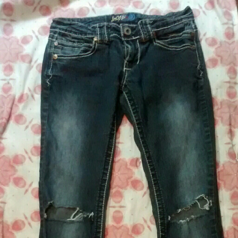 Angels didtressed denim skinny jeans